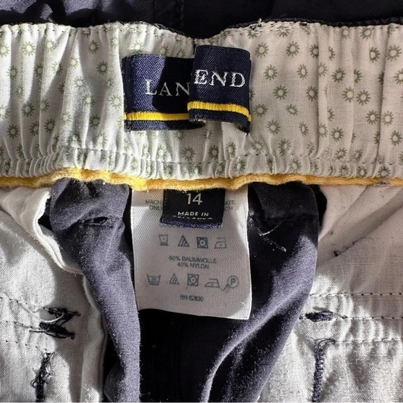 Lands' End 14 blue convertible cargo minimalist pants - Picture 7 of 7